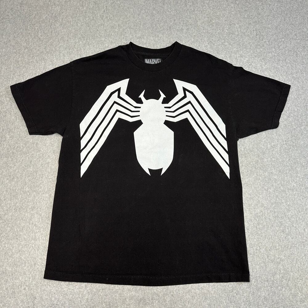 Marvel T-Shirt Mens XL Impact Venom Spider Pullover Crew Neck Black Short Sleeve